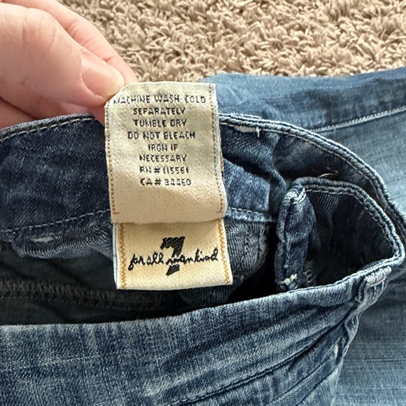 7 For All Mankind Classic Blue Flare/Wide Leg Jeans - 24 - Picture 3 of 6